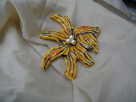 BROCHE FLEUR TROPICALE